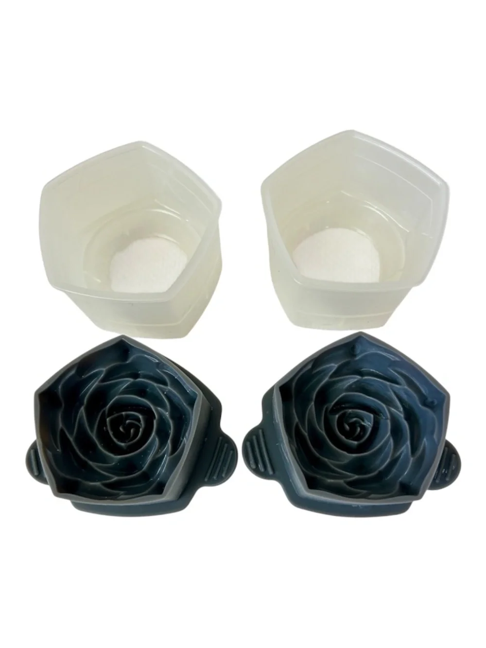 Ice Molds Rose Shape - Set of 2 - BPA Free Silicone Molds - Cocktail Accessory